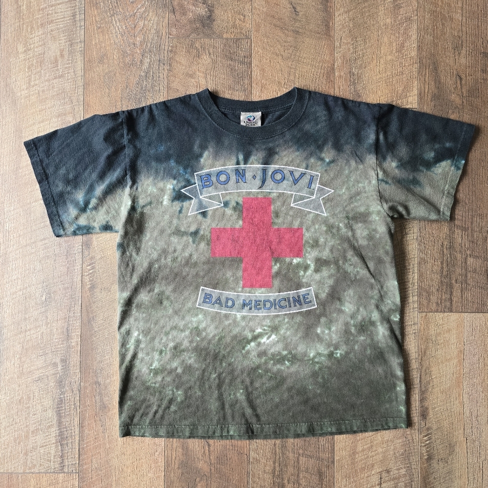 Liquid Blue Bon Jovie 2006 Bad Medicine Tie Dye Cotton T-Shirt Size M